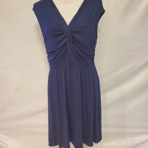 Maison Jules Navy Dress Short Twist Front Detail